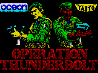 Operation Thunderbolt title screen for ZX Spectrum